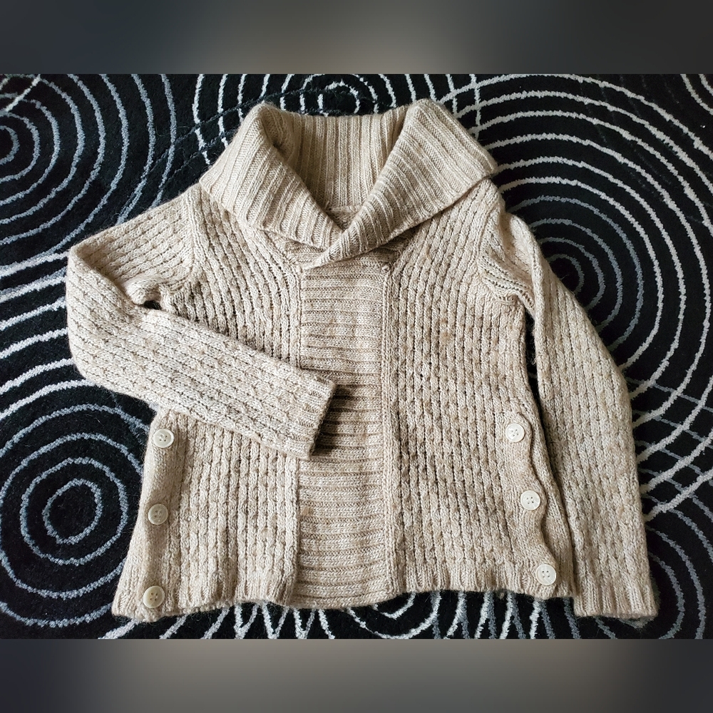 Guess Cozy Cable Knit Sweater in Beige
